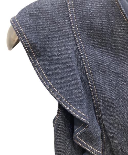 ANAYI（アナイ）ANAYI (アナイ) デニムライクフリルワンピース インディゴ サイズ:36の古着・服飾アイテム