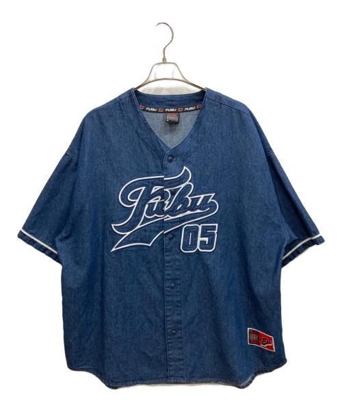 FUBU（フブ）FUBU (フブ) デニムベースボールシャツ インディゴ サイズ:XLの古着・服飾アイテム