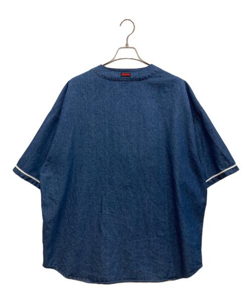 FUBU（フブ）FUBU (フブ) デニムベースボールシャツ インディゴ サイズ:XLの古着・服飾アイテム