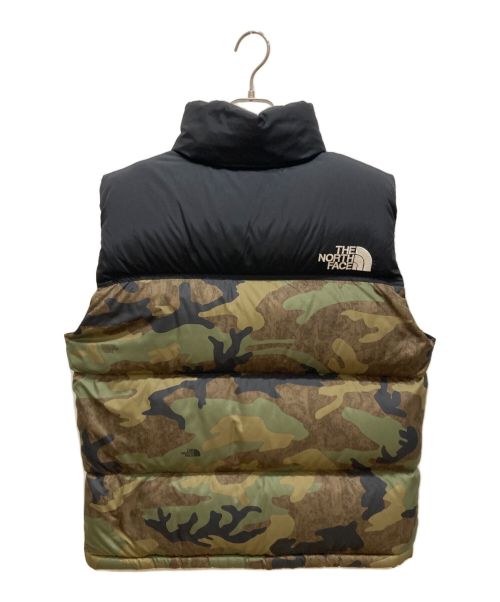 THE NORTH FACE（ザ ノース フェイス）THE NORTH FACE (ザ ノース フェイス) ノベルティーヌプシベスト ブラック×カーキ サイズ:Sの古着・服飾アイテム