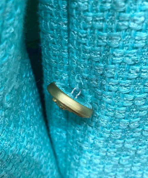 LEONARD（レオナール）LEONARD (レオナール) 金釦ツイードコート グリーン サイズ:40の古着・服飾アイテム