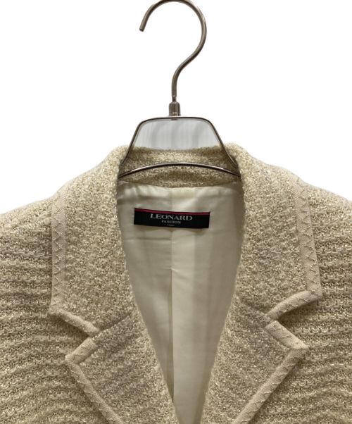 LEONARD（レオナール）LEONARD (レオナール) モヘヤブレンドショートジャケット アイボリー サイズ:Lの古着・服飾アイテム