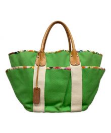 RALPH LAUREN（ラルフローレン）の古着「ボタニカルハンドバッグ」｜グリーン