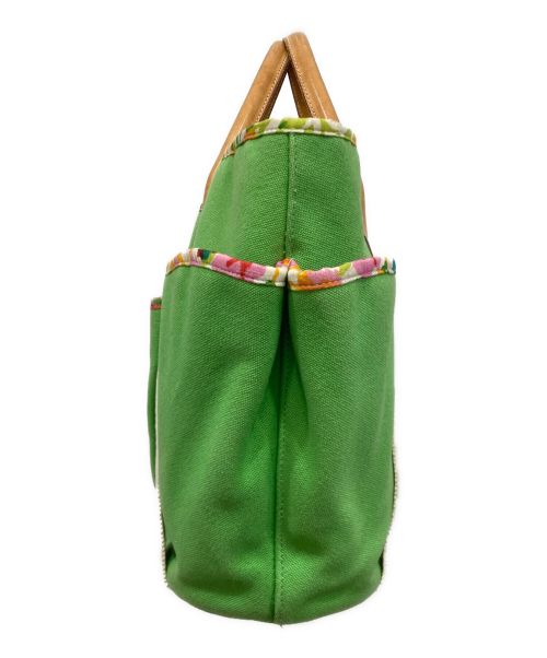 RALPH LAUREN（ラルフローレン）RALPH LAUREN (ラルフローレン) ボタニカルハンドバッグ グリーンの古着・服飾アイテム