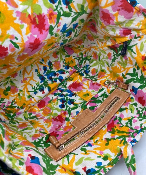 RALPH LAUREN（ラルフローレン）RALPH LAUREN (ラルフローレン) ボタニカルハンドバッグ グリーンの古着・服飾アイテム