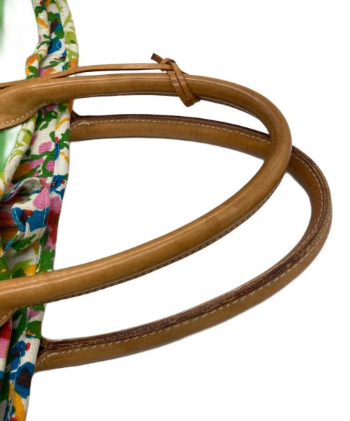 RALPH LAUREN（ラルフローレン）RALPH LAUREN (ラルフローレン) ボタニカルハンドバッグ グリーンの古着・服飾アイテム