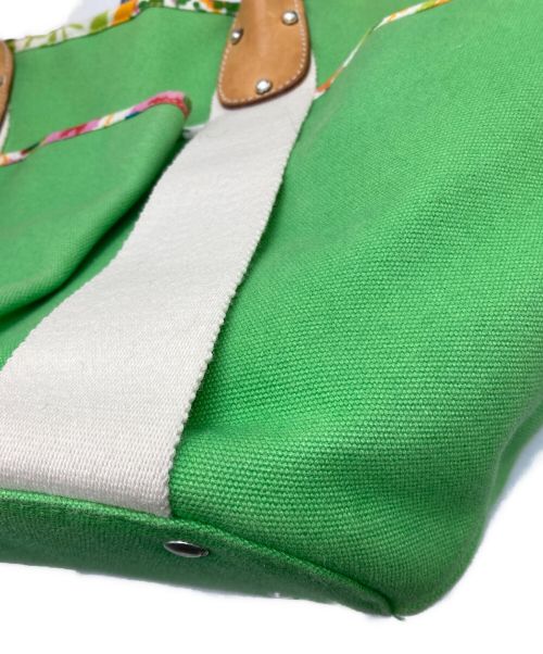 RALPH LAUREN（ラルフローレン）RALPH LAUREN (ラルフローレン) ボタニカルハンドバッグ グリーンの古着・服飾アイテム