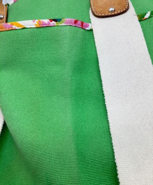 RALPH LAUREN（ラルフローレン）RALPH LAUREN (ラルフローレン) ボタニカルハンドバッグ グリーンの古着・服飾アイテム