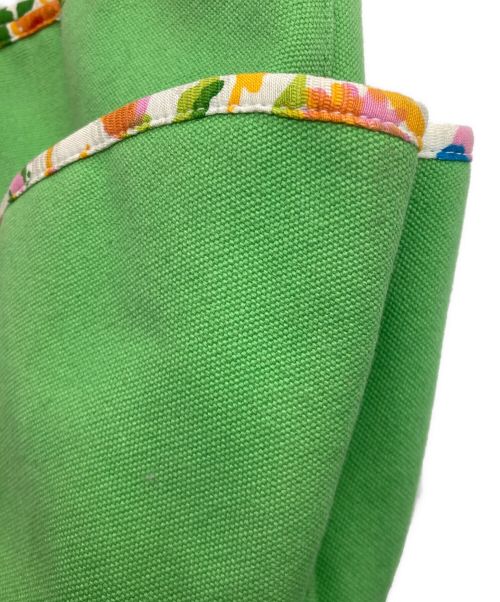 RALPH LAUREN（ラルフローレン）RALPH LAUREN (ラルフローレン) ボタニカルハンドバッグ グリーンの古着・服飾アイテム