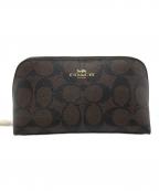 COACHコーチ）の古着「コスメポーチ　シグネチャー」｜ブラウン