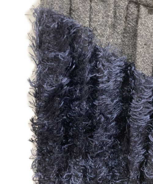 KOLOR（カラー）KOLOR (カラー) マルチパネルプリーツスカート ブラウン×ネイビー サイズ:1の古着・服飾アイテム