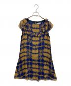 COACHコーチ）の古着「プラッドミニドレス」｜ブルー×ベージュ