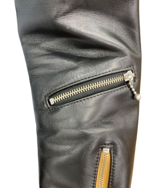 iade leather（イアデレザー）iade leather (イアデレザー) レザージャケット ブラック サイズ:Sの古着・服飾アイテム