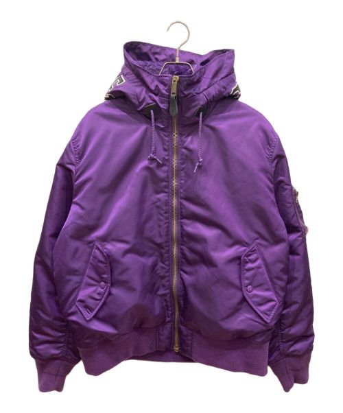 SUPREME（シュプリーム）Supreme (シュプリーム) Hooded MA-1 パープル サイズ:Ⅼの古着・服飾アイテム
