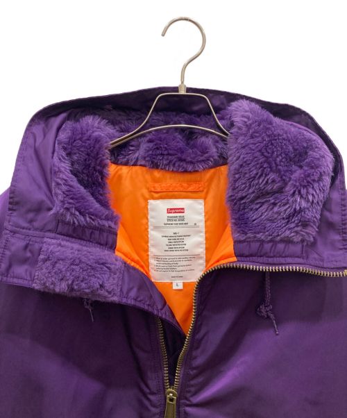 SUPREME（シュプリーム）Supreme (シュプリーム) Hooded MA-1 パープル サイズ:Ⅼの古着・服飾アイテム