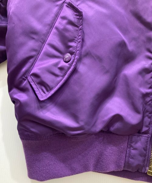 SUPREME（シュプリーム）Supreme (シュプリーム) Hooded MA-1 パープル サイズ:Ⅼの古着・服飾アイテム
