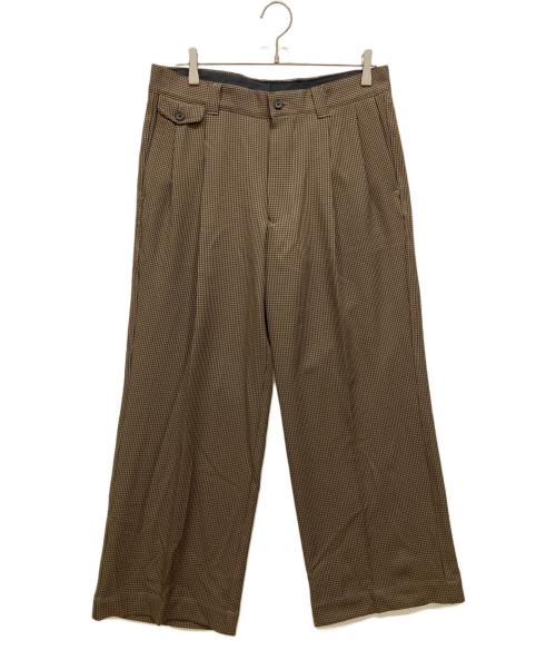 417 by EDIFICE（417 バイ エディフィス）417 by EDIFICE (417 バイ エディフィス) LE JAPON DOKAN ワイドスラックス ブラウン サイズ:SIZE Mの古着・服飾アイテム