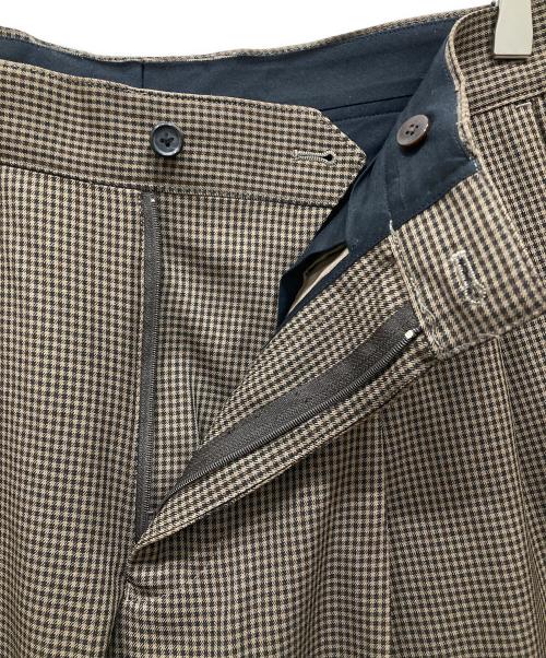 417 by EDIFICE（417 バイ エディフィス）417 by EDIFICE (417 バイ エディフィス) LE JAPON DOKAN ワイドスラックス ブラウン サイズ:SIZE Mの古着・服飾アイテム