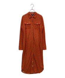 LAUREN RALPH LAUREN（ローレンラルフローレン）の古着「シャツワンピース」｜オレンジ