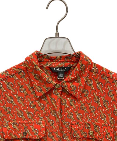 LAUREN RALPH LAUREN（ローレンラルフローレン）LAUREN RALPH LAUREN (ローレンラルフローレン) シャツワンピース オレンジ サイズ:SIZE Mの古着・服飾アイテム
