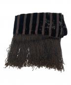 FENDIフェンディ）の古着「ズッカ柄ベロアストライプストール」｜ブラウン