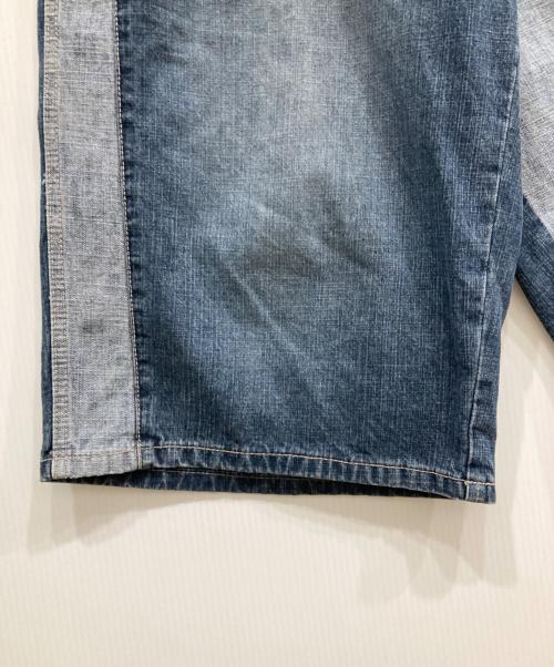 pellepelle（ペレペレ）pellepelle (ペレペレ) パッチワークデニムハーフパンツ インディゴ サイズ:32の古着・服飾アイテム