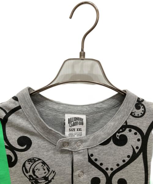 BILLIONAIRE BOYS CLUB（ビリオネアボーイズクラブ）BILLIONAIRE BOYS CLUB (ビリオネアボーイズクラブ) ペイズリーヘンリーネックTシャツ グレー サイズ:SIZE XXLの古着・服飾アイテム