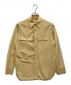 AURALEEオーラリー）の古着「20SS Silk Cotton Cloth Big Shirt」｜イエロー