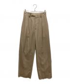 AURALEEオーラリー）の古着「22SS SHEER WOOL SILK PANTS」｜ベージュ