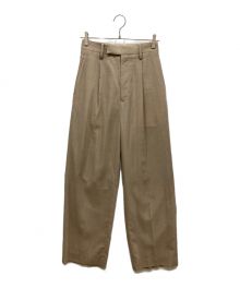 AURALEE（オーラリー）の古着「22SS SHEER WOOL SILK PANTS」｜ベージュ