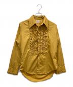 After Sixアフターシックス）の古着「70s フリルシャツ」｜イエロー