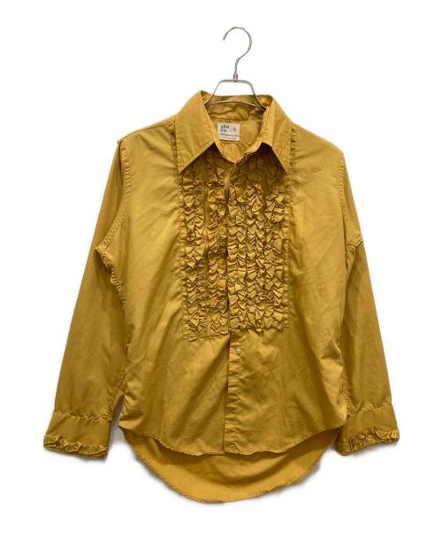 After Six（アフターシックス）After Six (アフターシックス) 70s フリルシャツ イエロー サイズ:15 1/2-34の古着・服飾アイテム