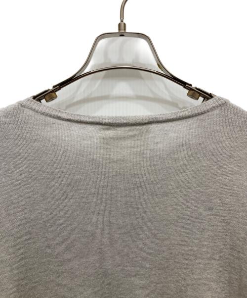 BEARDSLEY（ビアズリー）BEARDSLEY (ビアズリー) フロントスカーフ柄ニット グレーの古着・服飾アイテム