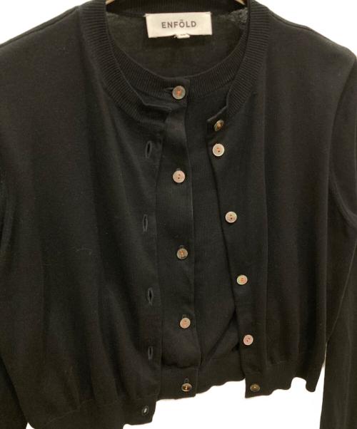 ENFOLD（エンフォルド）ENFOLD (エンフォルド) LAYERED CARDIGAN ブラック サイズ:38の古着・服飾アイテム