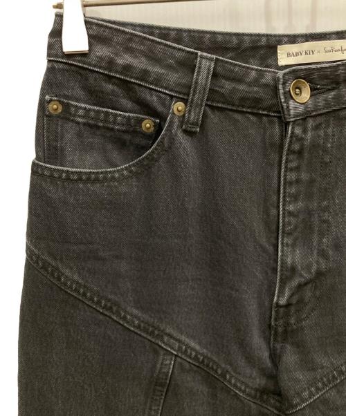 BABY KIY（ベイビーキィ）BABY KIY (ベイビーキィ) Sea Room Lynn (シールームリン) ローウエストフレアパンツ ブラック サイズ:SIZE 24の古着・服飾アイテム