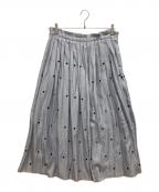 house of lotusハウスオブロータス）の古着「シルクコットンドットスカート」｜グレー