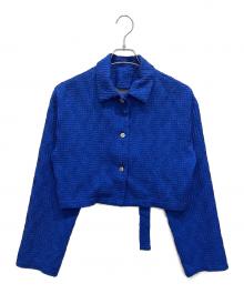 MAISON SPECIAL（メゾンスペシャル）の古着「スクエアプリーツトップ」｜ブルー