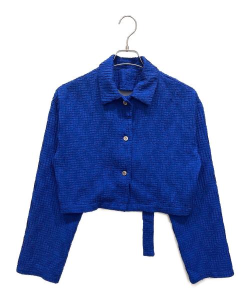 MAISON SPECIAL（メゾンスペシャル）MAISON SPECIAL (メゾンスペシャル) スクエアプリーツトップ ブルー サイズ:SIZE Freeの古着・服飾アイテム