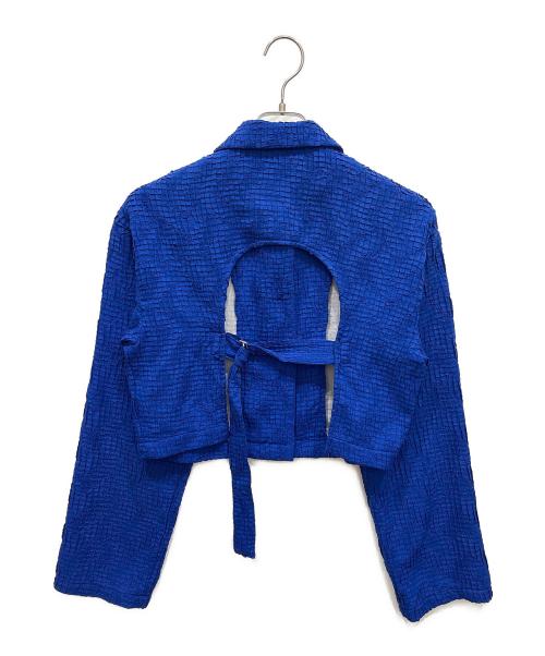 MAISON SPECIAL（メゾンスペシャル）MAISON SPECIAL (メゾンスペシャル) スクエアプリーツトップ ブルー サイズ:SIZE Freeの古着・服飾アイテム