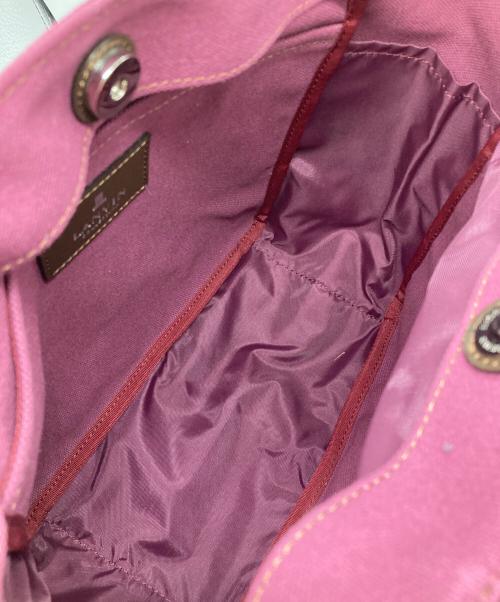 LANVIN（ランバン）LANVIN (ライバン) コットンキャンバス2WAYバッグ ピンクの古着・服飾アイテム