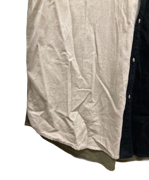 THE NORTHFACE PURPLELABEL（ザ・ノースフェイス パープルレーベル）THE NORTHFACE PURPLELABEL (ザ・ノースフェイス パープルレーベル) Organic Cotton Corduroy Panel Big Shirt オリーブ サイズ:SIZE Mの古着・服飾アイテム