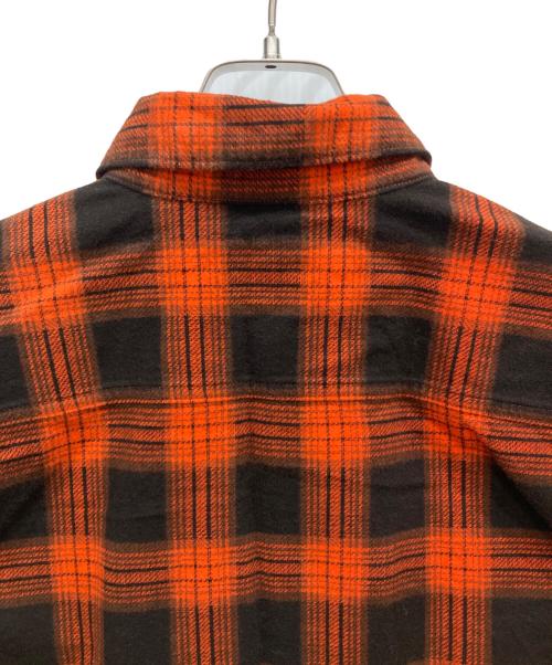 RATS（ラッツ）RATS (ラッツ) PRINT FLANNEL CHECK SHIRT オレンジ×ブラック サイズ:Ⅿの古着・服飾アイテム