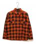 RATS（ラッツ）の古着「PRINT FLANNEL CHECK SHIRT」｜オレンジ×ブラック