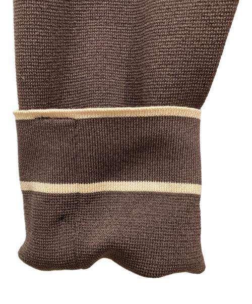 M'S GRACY（エムズグレイシー）M'S GRACY (エムズグレイシー) ポール釦配色ニット ブラウン サイズ:38の古着・服飾アイテム