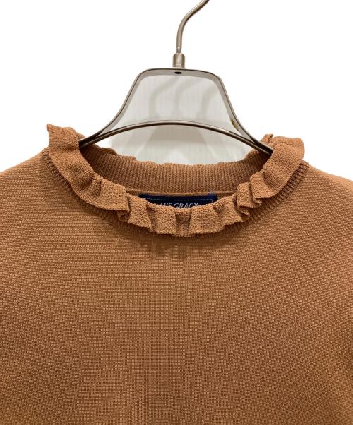 M'S GRACY（エムズグレイシー）M'S GRACY (エムズグレイシー) フリルカラーニット ブラウン サイズ:38の古着・服飾アイテム