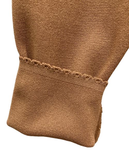 M'S GRACY（エムズグレイシー）M'S GRACY (エムズグレイシー) フリルカラーニット ブラウン サイズ:38の古着・服飾アイテム