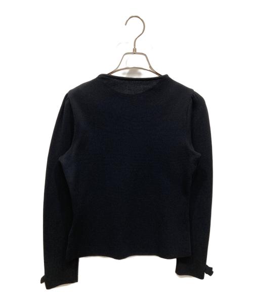 M'S GRACY（エムズグレイシー）M'S GRACY (エムズグレイシー) カメリアモチーフニット ブラック サイズ:38の古着・服飾アイテム