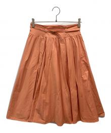 M'S GRACY（エムズグレイシー）の古着「ボリュームギャザーフレアースカート」｜オレンジ