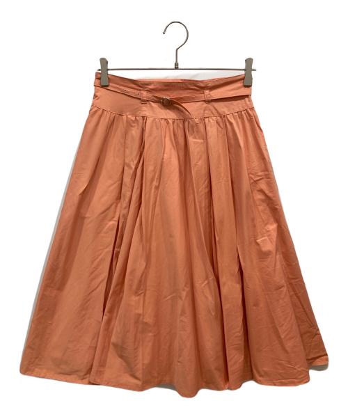 M'S GRACY（エムズグレイシー）M'S GRACY (エムズグレイシー) ボリュームギャザーフレアースカート オレンジ サイズ:38の古着・服飾アイテム