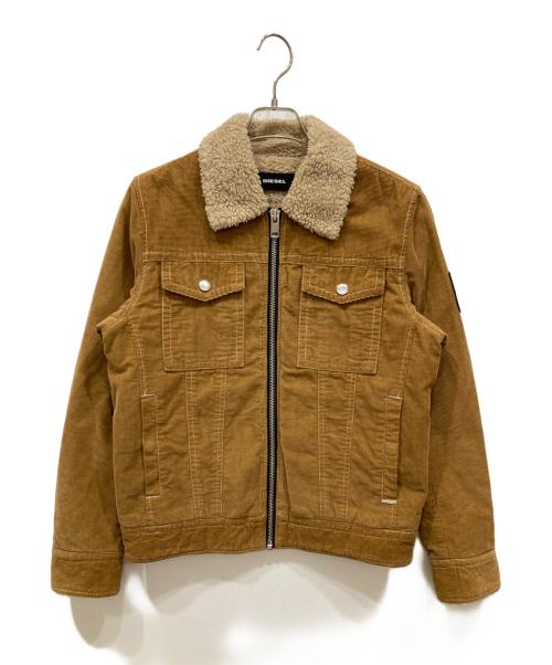 DIESEL（ディーゼル）DIESEL (ディーゼル) コーデュロイボアジャケット ブラウン サイズ:Sの古着・服飾アイテム